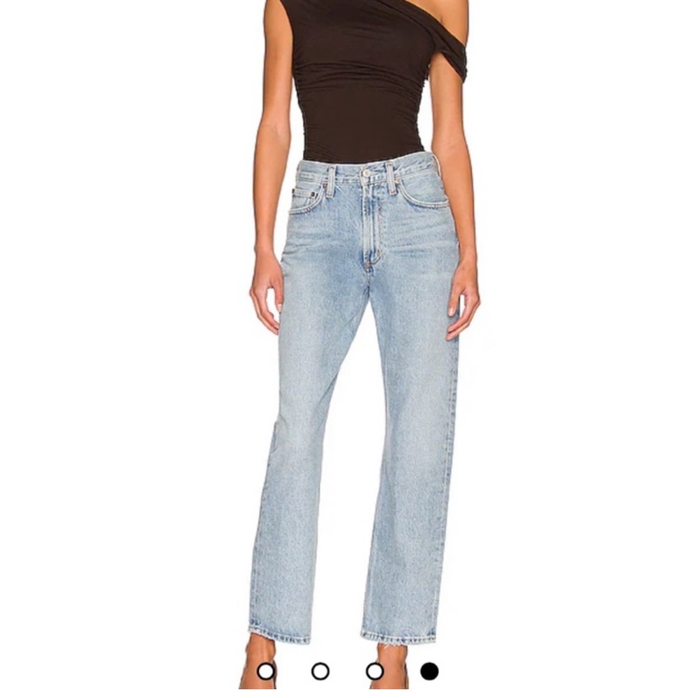 AGOLDE Mia Mid Rise Straight Jeans